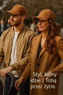 Męska Damska Skórzana Czapka Ocieplana Bejsbolówka Brązowa K205D Polar Fashion - 6