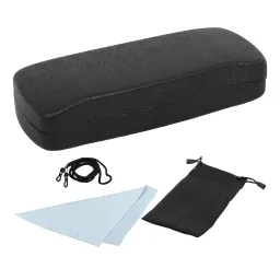 Et12B Hard Case For Glasses Plus Soft Case And Cloth With Microfiber