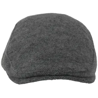 Kaszkiet męski zimowy ciemny popiel K286A  elegancki, ciepły, ocieplany Polar Fashion - 3