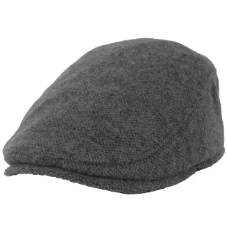 Kaszkiet męski zimowy ciemny popiel K286A  elegancki, ciepły, ocieplany Polar Fashion - 4