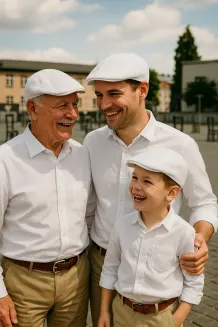 Polar Fashion K264A na gorące letnie dni przewiewny biały kaszkiet męski - 7