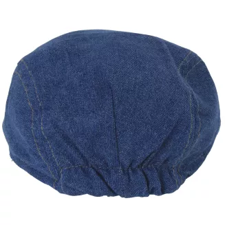 Kaszkiet Męski Denim Bawełniany Flat Cap Niebieski Polar Fashion K300B - 4