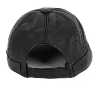 FISHERMAN Czapka Skórzana Dokerka W504 – Czarna Klasyka  Polar Fashion - 6