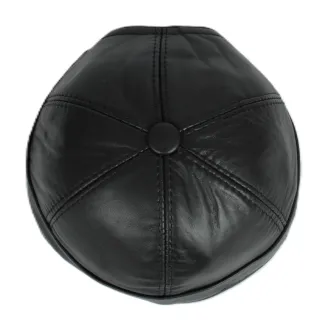 FISHERMAN Czapka Skórzana Dokerka W504 – Czarna Klasyka  Polar Fashion - 5