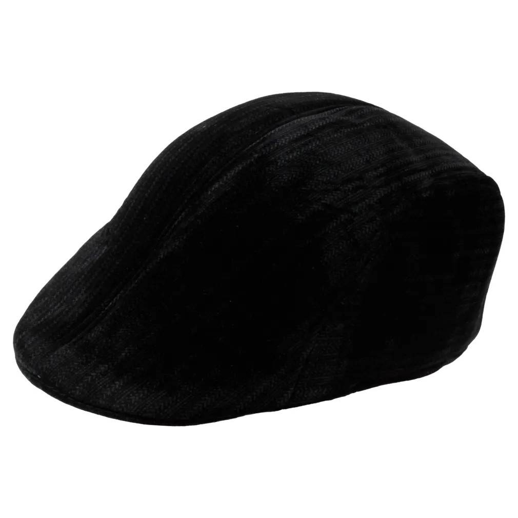 Polar Fashion-Kaszkiet męski bawełniany ciepła czapka-K168B-Czarny
