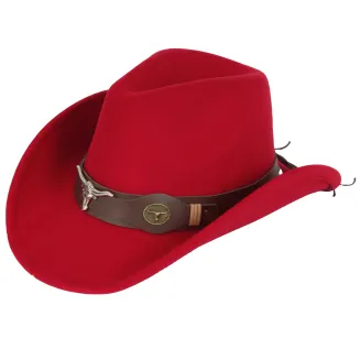 Kapelusz Kowbojski Polar Fashion R238G – Czerwony Styl z Charakterem - 2