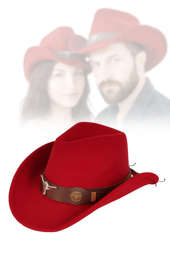 Kapelusz Kowbojski Polar Fashion R238G – Czerwony Styl z Charakterem
