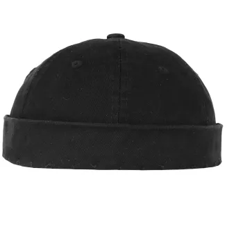 Czarna Krótka leonka czapka dokerka bez daszka FISHERMAN K262E - 2