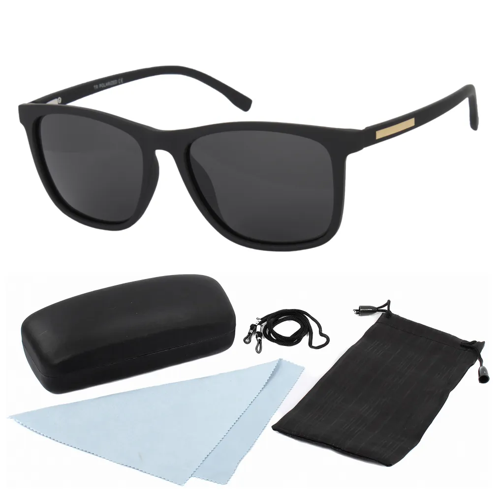Polar Fashion HP33 C1 Czarne mat polaryzacyjne Okulary Przeciwsłoneczne