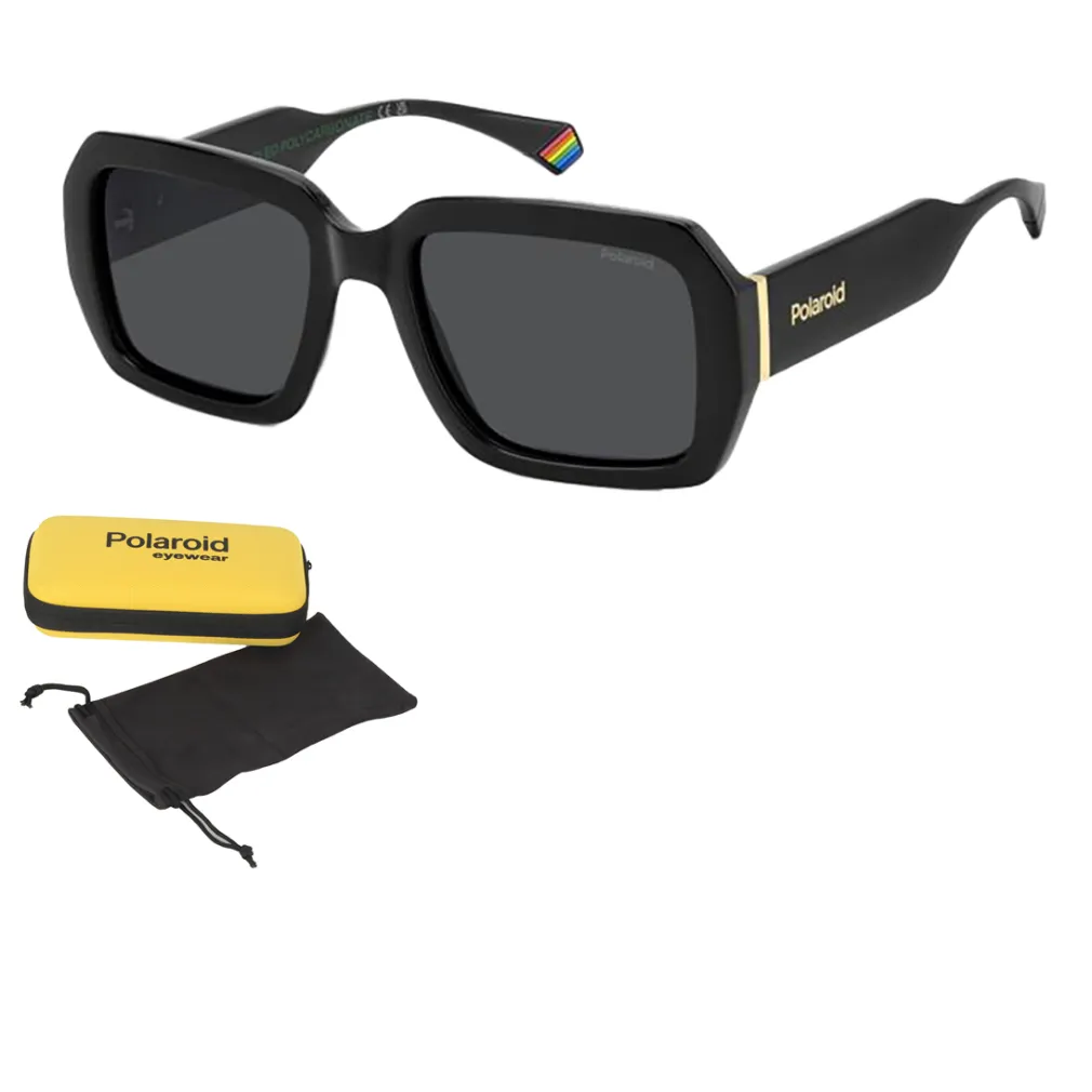 Polaroid 6223 Czarne Błyszczące Polaryzacyjne Okulary Przeciwsłoneczne