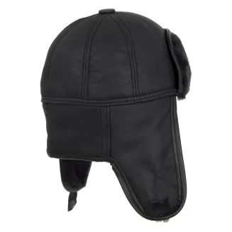W442C Pilot Winter Eared Hat Leather - 2