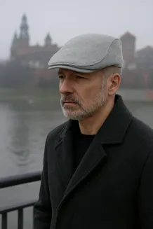 Kaszkiet Męski Ocieplany Jasnoszary Elegancki Zimowy K286 Polar Fashion - 6