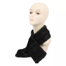 W380A Czarny Zimowy szal