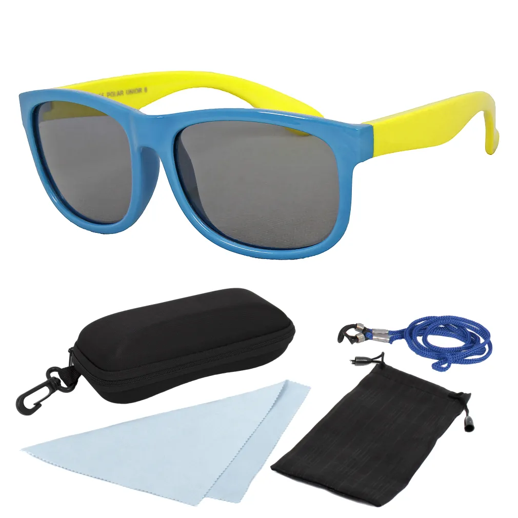 PJ1608E Blue Yellow Flexible Sunglasses Children'S Polarized