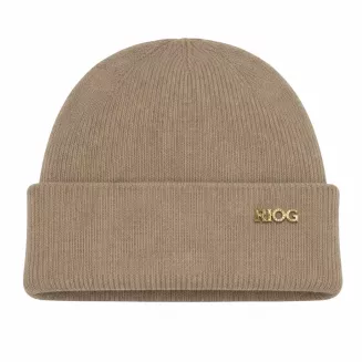 Czapka damska zimowa — beżowa cappuccino, z angorą | Polar Fashion W527D - 2