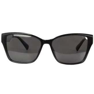 Okulary przeciwsłoneczne damskie czarne z szarymi szkłami, UV-400 – PolarFashion 9172C3 - 2
