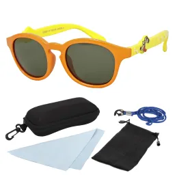 PJ1606B Pomarańczowo Żółte Elastyczne okulary dziecięce z polaryzacją