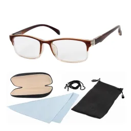 Okulary korekcyjne 8622 Brązowe plusy do czytania etui