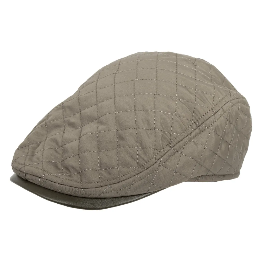 Polar Fashion-Khaki Kaszkiet męski bawełniany-K210A ciepła czapka r.57-60