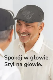 PolarFashion-Szary kaszkiet męski bawełniany letnia czapka z regulacją-K186E - 4