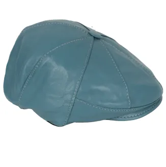 Skórzany kaszkiet Polar Fashion K233F – turkusowy, unisex, ocieplany, 57–60 cm - 3