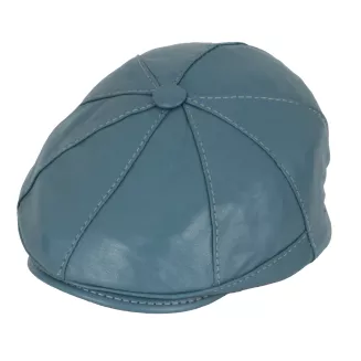 Skórzany kaszkiet Polar Fashion K233F – turkusowy, unisex, ocieplany, 57–60 cm - 2