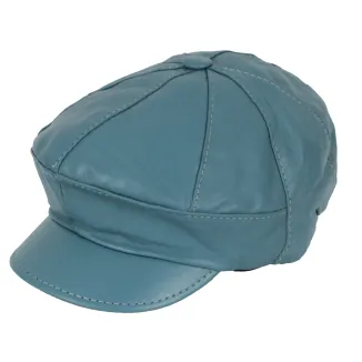Skórzany kaszkiet Polar Fashion K233F – turkusowy, unisex, ocieplany, 57–60 cm - 4