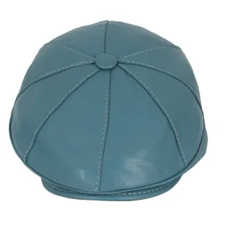 Skórzany kaszkiet Polar Fashion K233F – turkusowy, unisex, ocieplany, 57–60 cm - 5