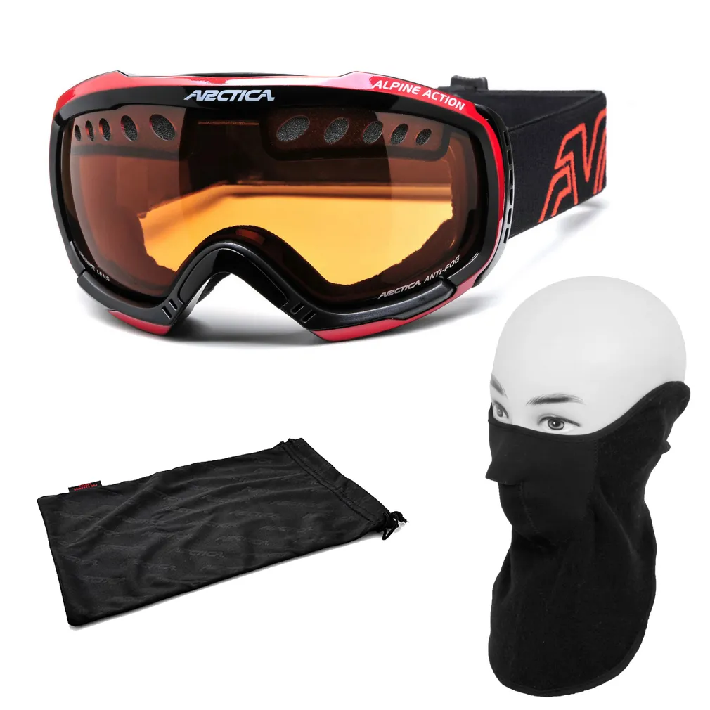 Arctica G82B Pomarańczowe Gogle narciarskie na narty snowboard