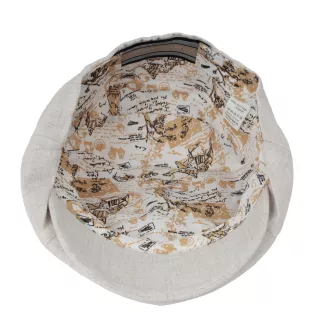 Kaszkiet męski ecru gazeciarz Peaky Blinders 8 paneli Polar Fashion K304C 57-61 - 7