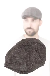 Bordowo Szary Kaszkiet Peaky Blinders Shelby Męski K270B od PolarFashion