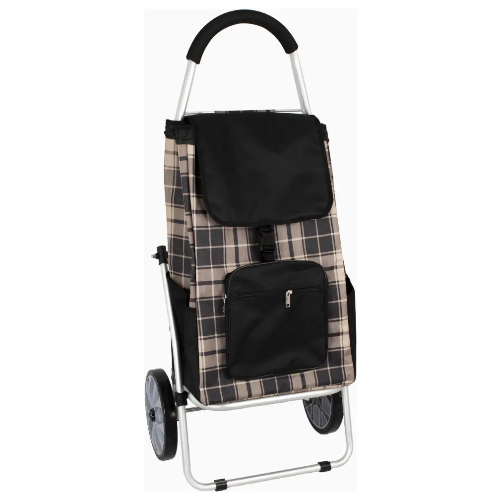 Shopping Bag On Wheels ALU17 Aluminum Shopping Trolley With Large Wheels