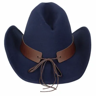 Granatowy Kapelusz Kowbojski Unisex – Polar Fashion R238H z Rondem - 5