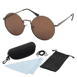 Polar Fashion P1067 C2 Brązowe Polaryzacyjne Okulary Przeciwsłoneczne lenonki