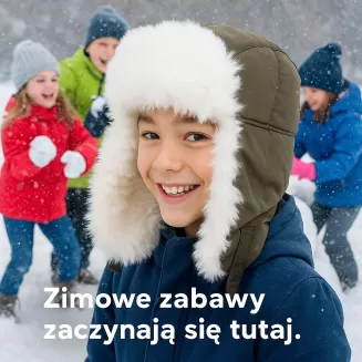 W232F Green-White A Warm Eared Winter Hat Fastened To The Neck - 4