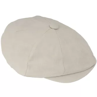 Kaszkiet męski gazeciarz ecru jasny beż Peaky Blinders 8 paneli K304B 57-61 - 5