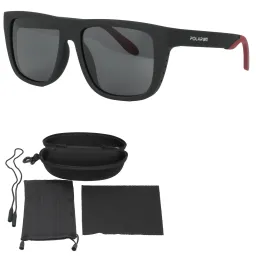 P8156C4 Męskie Okulary Przeciwsłoneczne Polaryzacyjne Czarne  Matowe UV400