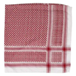 Keffiyeh Scarf Ar-32 - White-Red