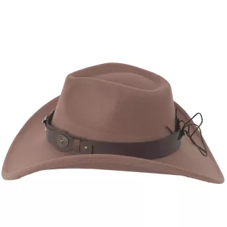 KAPELUSZ KOWBOJSKI KARMELOWY WESTERN + OKULARY PILOTKI ZESTAW UNISEX R259F - 6