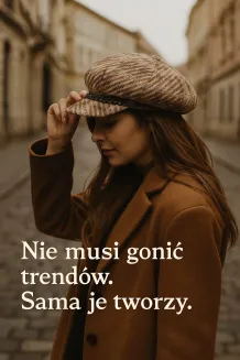 Kaszkiet Damski Polar Fashion K291A  Wiskoza Jodełka Retro 57-60 cm - 8