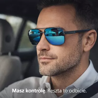 Okulary przeciwsłoneczne męskie Solano SS 10542A polaryzacyjne lustrzane Icy Blue - 7