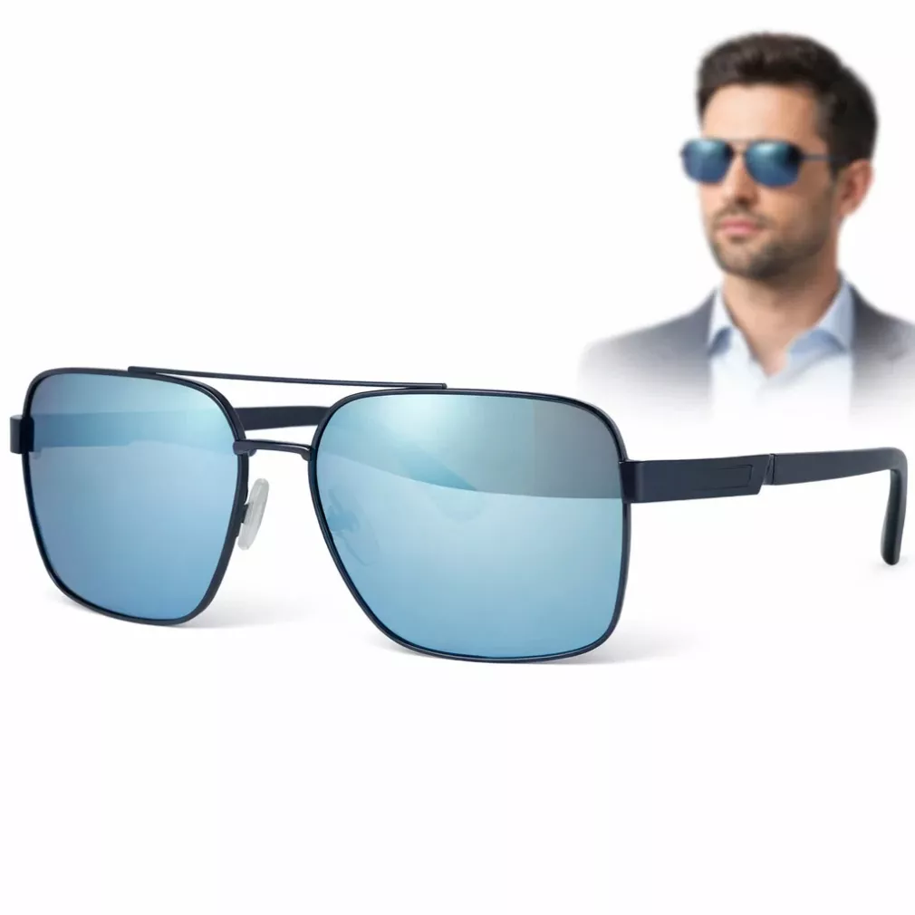 Okulary przeciwsłoneczne męskie Solano SS 10542A polaryzacyjne lustrzane Icy Blue