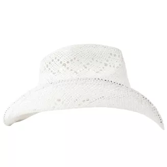 Kapelusz Kowbojski Damski BOHO Biały + Okulary Aviator Festiwal Lato R251A - 8