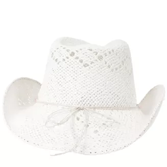 Kapelusz Kowbojski Damski BOHO Biały + Okulary Aviator Festiwal Lato R251A - 10