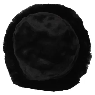 Futrzany Bucket Hat W517G  Czarna Czapka Zimowa Damska Polar Fashion - 3