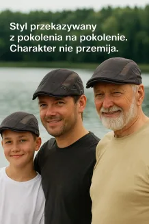 Szary Męski Kaszkiet Bawełniany z Siateczką i Regulacją K221D - 5