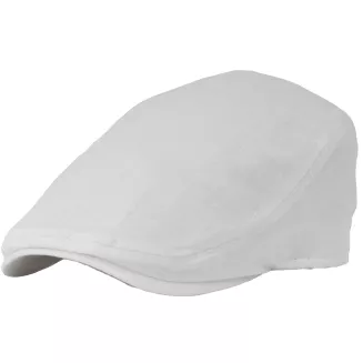 Kaszkiet Męski Biały Lniany Flat Cap Letni Lekki Przewiewny 57-60 cm K309A - 3