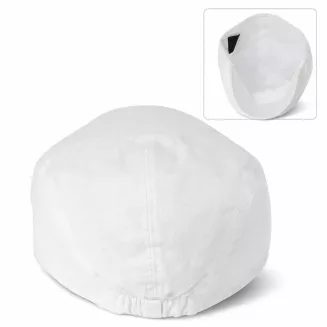Kaszkiet Męski Biały Lniany Flat Cap Letni Lekki Przewiewny 57-60 cm K309A - 5