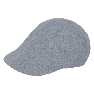Niebieski Letni Kaszkiet Męski w Stylu Jeans K163B Polar Fashion – 58 cm - 2
