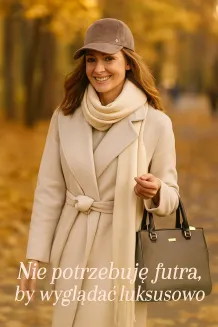 Skórzana Bejsbolówka Ocieplana Taupe K265B Unisex – Polar Fashion - 8